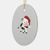 Weihnachtskuh Keramikornament (Links)