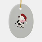Weihnachtskuh Keramikornament (Vorne)