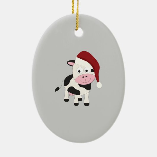 Weihnachtskuh Keramikornament (Hinten)