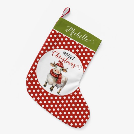 Weihnachtskuh Kleiner Weihnachtsstrumpf (Vorderansicht (hängend))