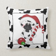 Weihnachtskuh Land Holiday werfen Kissen