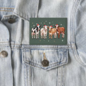 Weihnachtskuh Liebhaber Geschenk Lustiger Feiertag Button (Insitu)