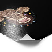 Weihnachtskuh Lover Lights Farm Bauer Xmas Fotodruck (Ecke)