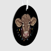 Weihnachtskuh Lover Lights Farm Bauer Xmas Ornament (Vorderseite)