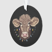 Weihnachtskuh Lover Lights Farm Bauer Xmas Ornament (Vorderseite)