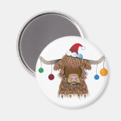 Weihnachtskuh Magnet (Vorderseite/Rückseite)