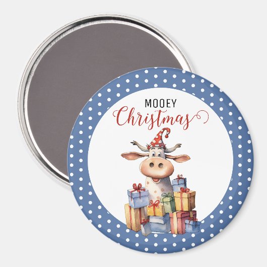 Weihnachtskuh Magnet (Vorderseite/Rückseite)