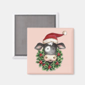 Weihnachtskuh - Magnet (Vorderseite/Rückseite)