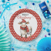 Weihnachtskuh Pappteller (Party)