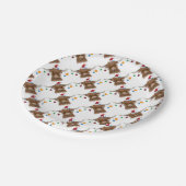 Weihnachtskuh Pappteller (Schrägansicht)