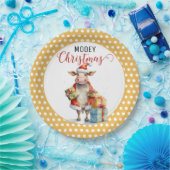Weihnachtskuh Pappteller (Party)