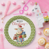 Weihnachtskuh Pappteller (Party)