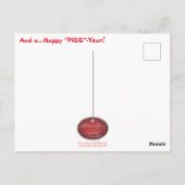 Weihnachtskuh Postkarte (Rückseite)