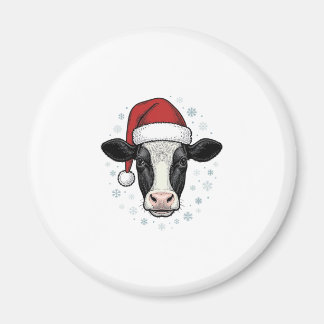 Weihnachtskuh Santa Hut Vintage Farm Feiertags-Shi Magnet