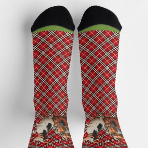 Weihnachtskuh Santa Socken
