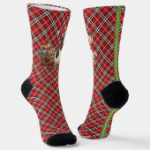 Weihnachtskuh Santa Socken (Gewinkelt)