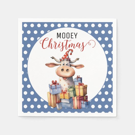 Weihnachtskuh Serviette (Vorderseite)