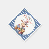 Weihnachtskuh Serviette (Ecke)