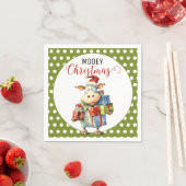 Weihnachtskuh Serviette (Beispiel)