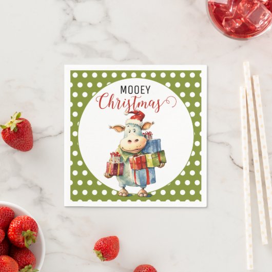 Weihnachtskuh Serviette (Beispiel)