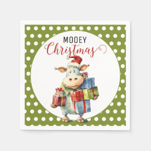 Weihnachtskuh Serviette