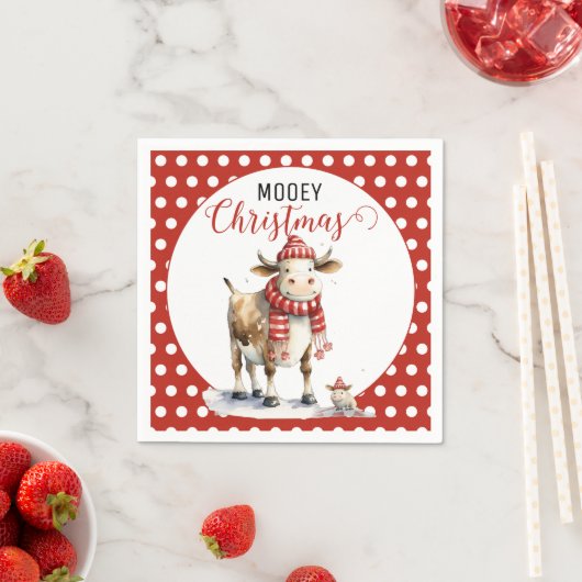 Weihnachtskuh Serviette (Beispiel)