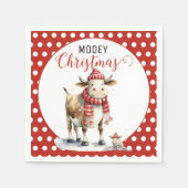 Weihnachtskuh Serviette (Vorderseite)