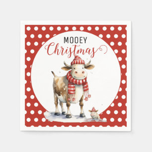 Weihnachtskuh Serviette