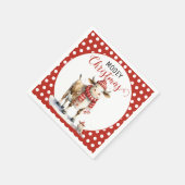 Weihnachtskuh Serviette (Ecke)