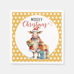 Weihnachtskuh Serviette