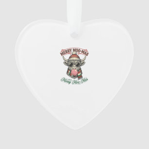 Weihnachtskuh-Shirt Süße Highland-Feiertags-Pun De Ornament