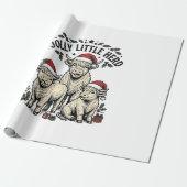 Weihnachtskuh-Shirt Vintage-Feiertagsherde-Kunst Geschenkpapier (Ungerollt)