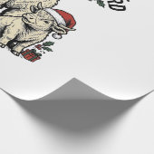 Weihnachtskuh-Shirt Vintage-Feiertagsherde-Kunst Geschenkpapier (Ecke)