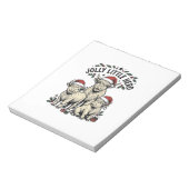 Weihnachtskuh-Shirt Vintage-Feiertagsherde-Kunst Notizblock (Rotiert)