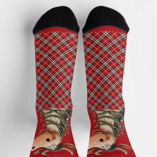 Weihnachtskuh Socken