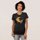 Weihnachtskuh stürzte über dem Mond T-Shirt (Vorne ganz)