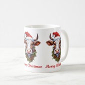 Weihnachtskuh-Tasse Kaffeetasse (VorderseiteRechts)