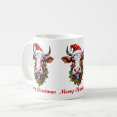 Weihnachtskuh-Tasse Kaffeetasse (Vorderseite Links)