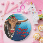 Weihnachtskuh-Teller Pappteller (Party)