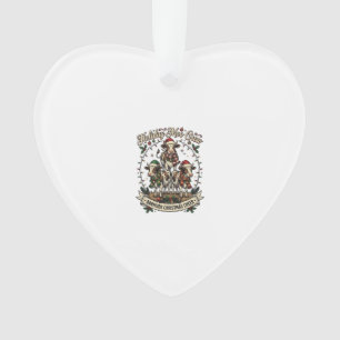 Weihnachtskuh Trio Vintage Scheune Feiertags-Shirt Ornament