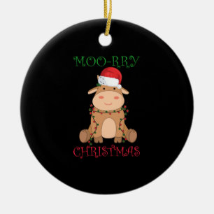 Weihnachtskuh Weihnachtsgebete Tiere Keramik Ornament