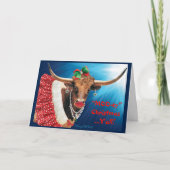 Weihnachtskuh Weihnachtskarte Feiertagskarte (Vorderseite)