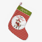 Weihnachtskuh Wortspiel Kleiner Weihnachtsstrumpf (Vorderansicht (hängend))