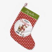 Weihnachtskuh-Wortspiel Kleiner Weihnachtsstrumpf (Vorderansicht (hängend))