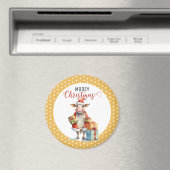 Weihnachtskuh-Wortspiel Magnet (In Situ (Geschirrspüler))
