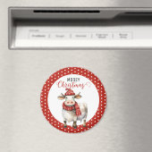 Weihnachtskuh-Wortspiel Magnet (In Situ (Geschirrspüler))