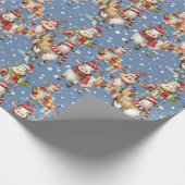 Weihnachtskuh Wrapping Papier Geschenkpapier (Ecke)