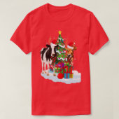 Weihnachtskuh Xmas Tree Funny T-Shirt (Design vorne)