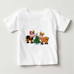 Weihnachtskühe Baby T-shirt