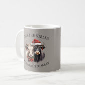Weihnachtskühe Bauernhof Land Rustikal Kaffeetasse (Vorderseite Links)